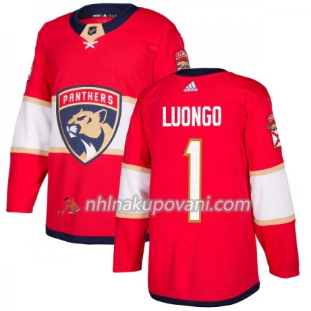 Florida Panthers Dresy Roberto Luongo 1 Červená 2017-2018 Adidas Authentic - Pánské